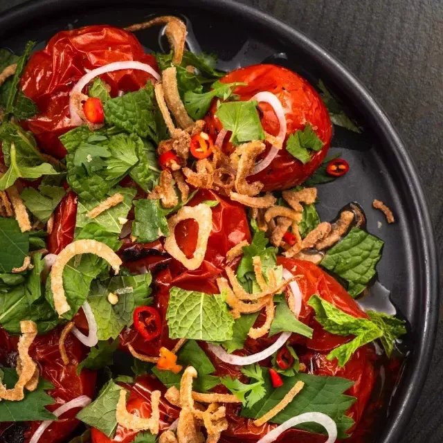 A plate of food at Kin Khao, one of Union Square's best restaurants.